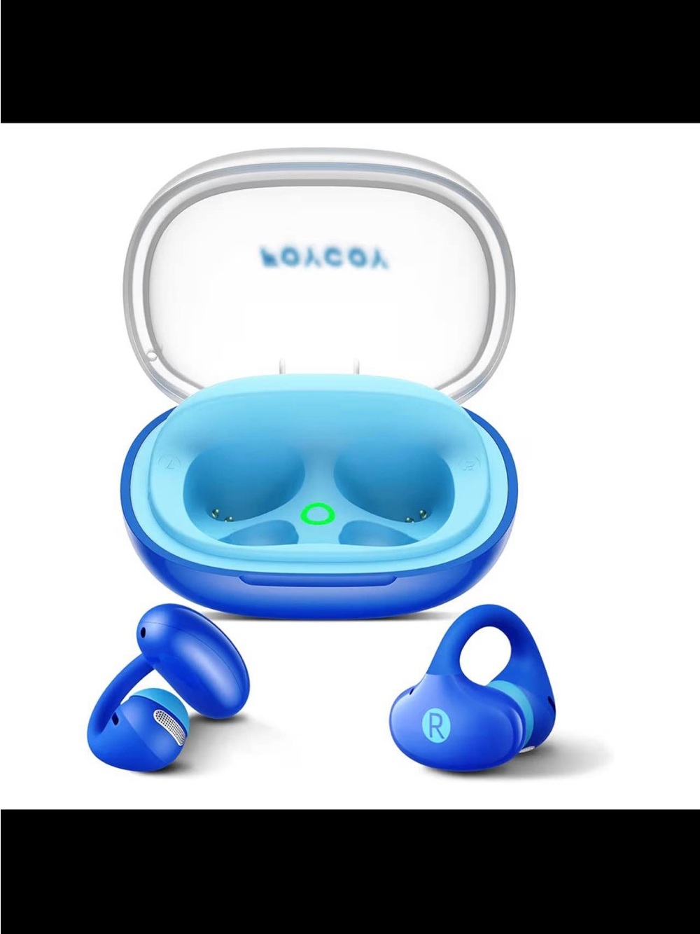 Blue True Wireless Earbuds with Charging Case